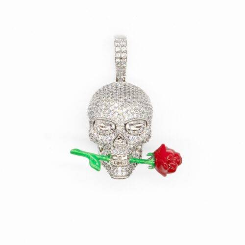 rose amongst bones pendant