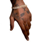 Iced Out Cuban Bracelet in Gold - 10mm