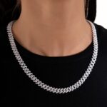 Iced Out Cuban Chain in White Gold - 8mm
