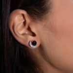 Eclipse Elegance Earrings in White Gold