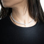 Diamond Heart Chain in White Gold