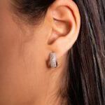 Icey Hop Earrings in White Gold