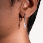 Diamond Flash Earring in White Gold