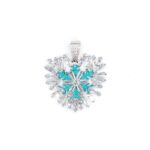 Icey Snow Pendant in White Gold