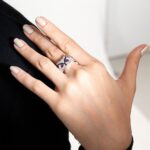 Mystic Owl Diamond Ring in White Gold