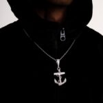 Anchor Pendant in White Gold