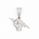 Zeus Grip Pendant in White Gold