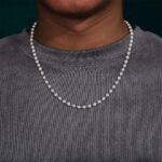 Icey Ball Chain in White Gold - 5mm