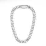 Frosted Cuban Chain in White Gold - 16mm