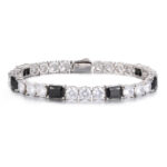 Tuxedo Twist Iced Out Bracelet